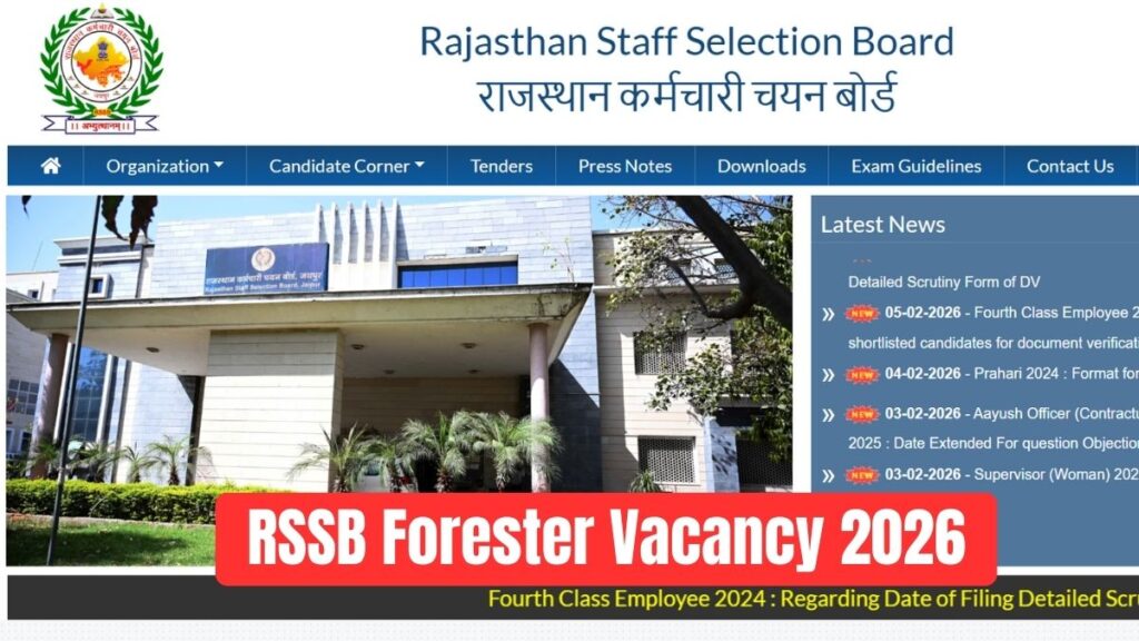 RSSB Forester Vacancy 2026