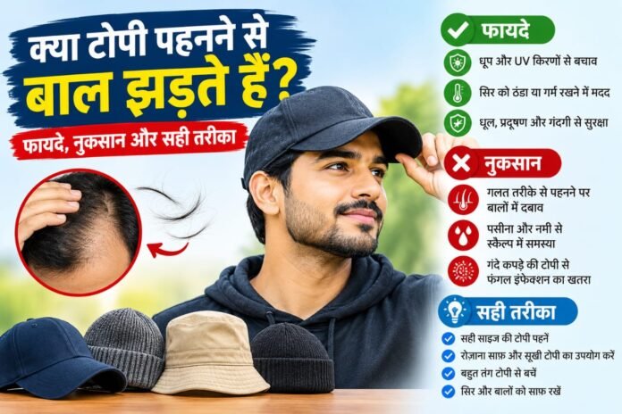 क्या टोपी पहनने से बाल झड़ते हैं