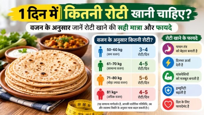 1 दिन में कितनी रोटी खानी चाहिए? वजन के अनुसार