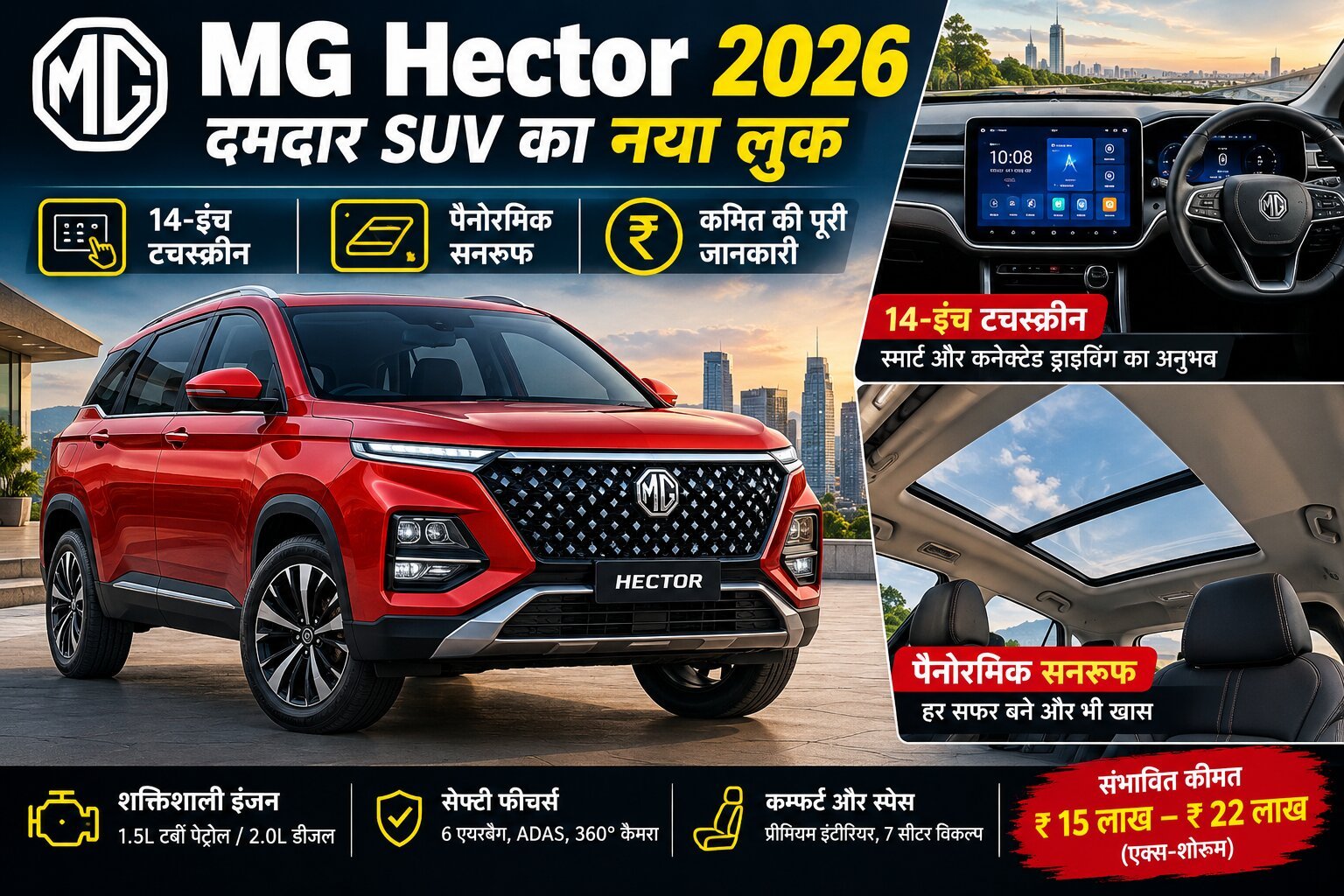 MG Hector 2026: दमदार SUV का नया लुक