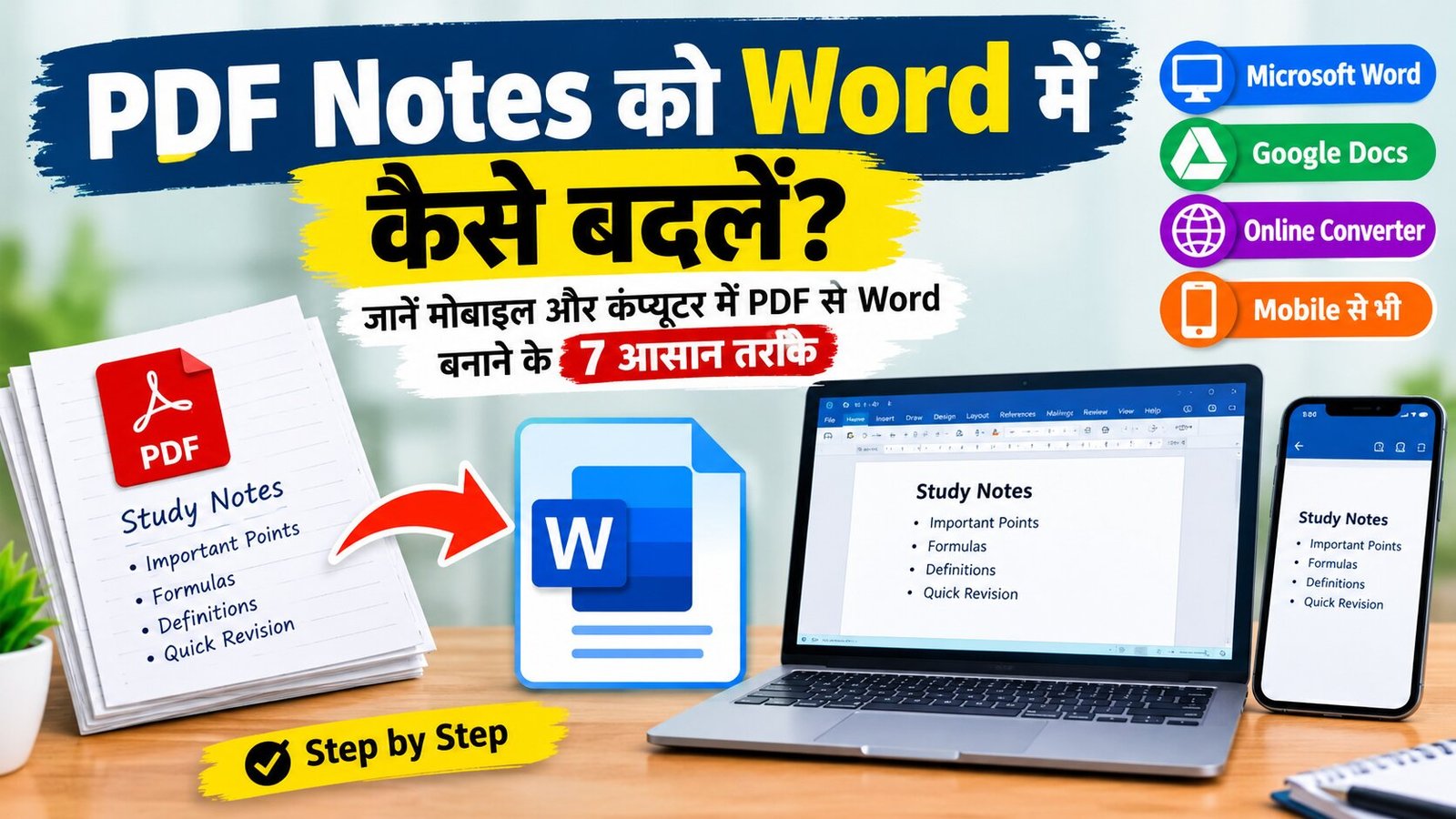 How to convert PDF notes to Word?