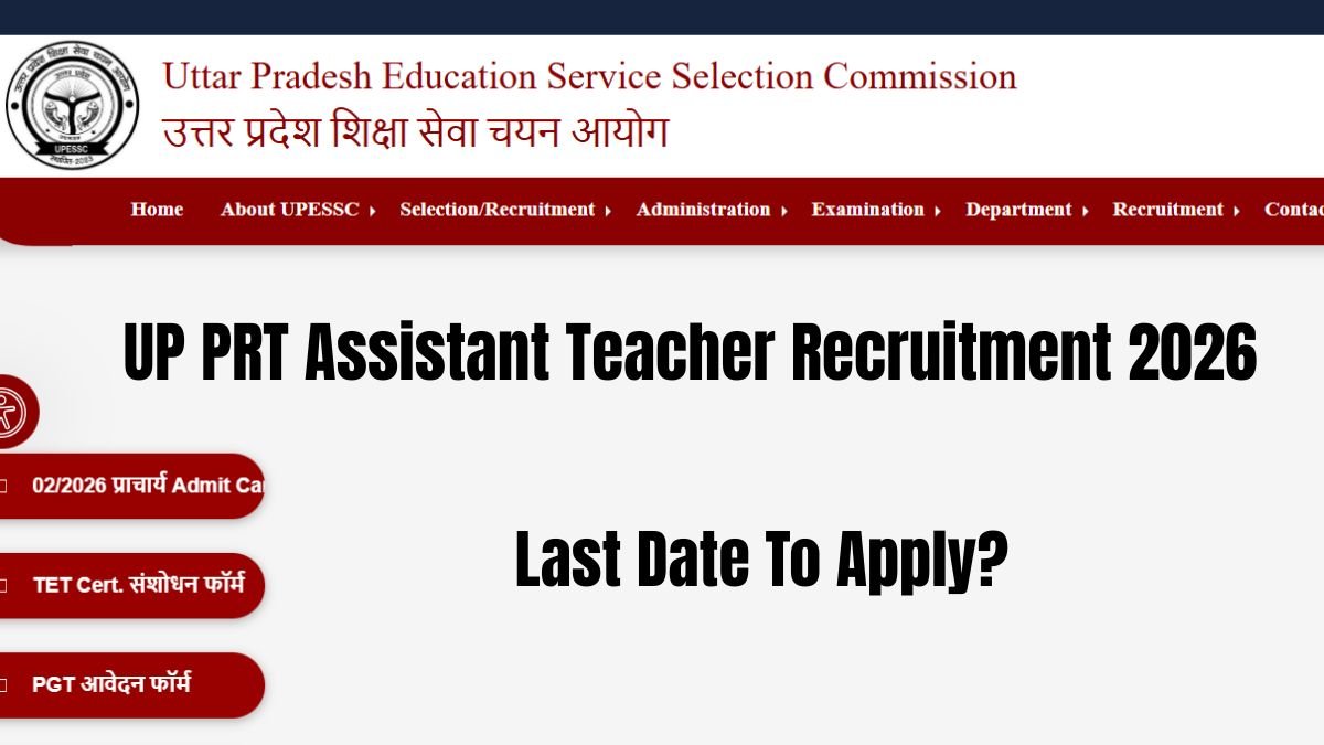 UP PRT Assistant Teacher Recruitment 2026