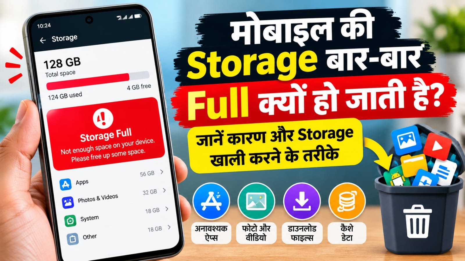 मोबाइल की Storage बार-बार Full क्यों हो जाती है