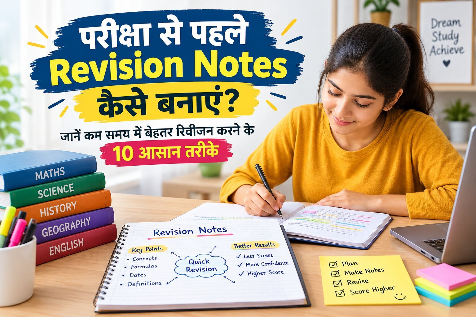 परीक्षा से पहले Revision Notes कैसे बनाएं?